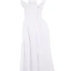 Emmelina White Cotton Corset Sundress