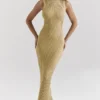 Emmie Gold Metallic Maxi Dress