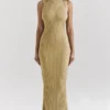 Emmie Gold Metallic Maxi Dress