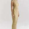 Emmie Gold Metallic Maxi Dress