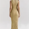 Emmie Gold Metallic Maxi Dress