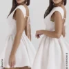 Enchant White Open Back Mini Dress