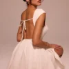 Enchant White Open Back Mini Dress