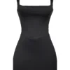 Enya Black Corset Mini Dress