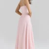 Esme Blush Pink Lurex Chiffon Maxi Dress