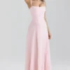 Esme Blush Pink Lurex Chiffon Maxi Dress