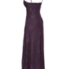 Esme Grape Lurex Chiffon Maxi Dress