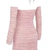 Estella Soft Pink Crystallised Dress