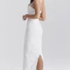 Eva White Floral Lace Maxi Dress