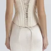 Eve Ivory Satin Corset Maxi Gown – Limited Edition