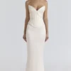Eve Ivory Satin Corset Maxi Gown – Limited Edition