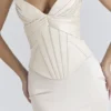 Eve Ivory Satin Corset Maxi Gown – Limited Edition