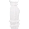 Eve White Broderie Maxi Dress