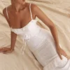 Eve White Broderie Maxi Dress