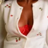 Evelina Cream Wool Embroidered Cardigan