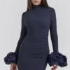 Fabienne Midnight Ruffle Sleeve Maxi Dress