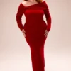Faith Holly Red Cashmere Blend Midi Skirt