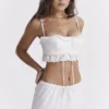 Federica White Broderie Anglais Bralette Top