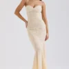 Felicia Vanilla Chiffon & Lace Gown