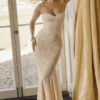 Felicia Vanilla Chiffon & Lace Gown