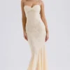 Felicia Vanilla Chiffon & Lace Gown