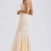 Felicia Vanilla Chiffon & Lace Gown
