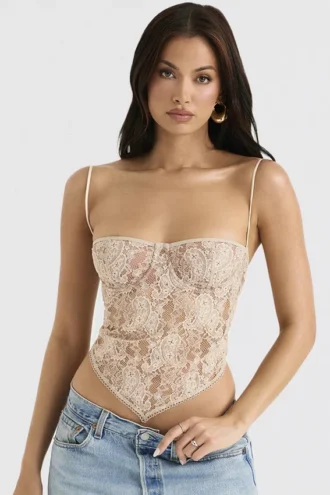 Fernanda Cream Paisley Lace Top