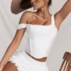 Fifi White Layered Mini Skirt