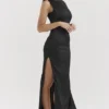 Filomena Black Maxi Dress