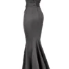 Fleur Shadow Satin Strapless Gown