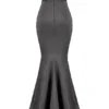 Fleur Shadow Satin Strapless Gown