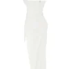 Flora Ivory Satin Corset Dress