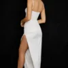 Flora Ivory Satin Corset Dress