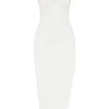 Flora Ivory Satin Corset Dress