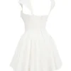 Florence White Cotton Corset Mini Dress