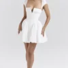 Florence White Cotton Corset Mini Dress