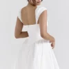Florence White Cotton Corset Mini Dress