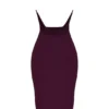 Florentina Merlot Draped Midi Dress