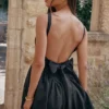 Florianne Black Bow Mini Dress