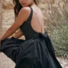 Florianne Black Bow Mini Dress