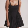 Florianne Black Bow Mini Dress