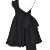 Florianne Black Bow Mini Dress