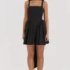 Florianne Black Bow Mini Dress