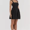 Florianne Black Bow Mini Dress