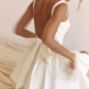 Florianne Ivory Cotton Bow Mini Dress
