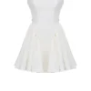 Florianne Ivory Cotton Bow Mini Dress