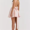 Florianne Soft Peach Bow Mini Dress