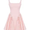 Florianne Soft Peach Bow Mini Dress