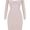 Freyja Crystal Gathered Corset Dress