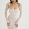 Freyja Crystal Gathered Corset Dress
